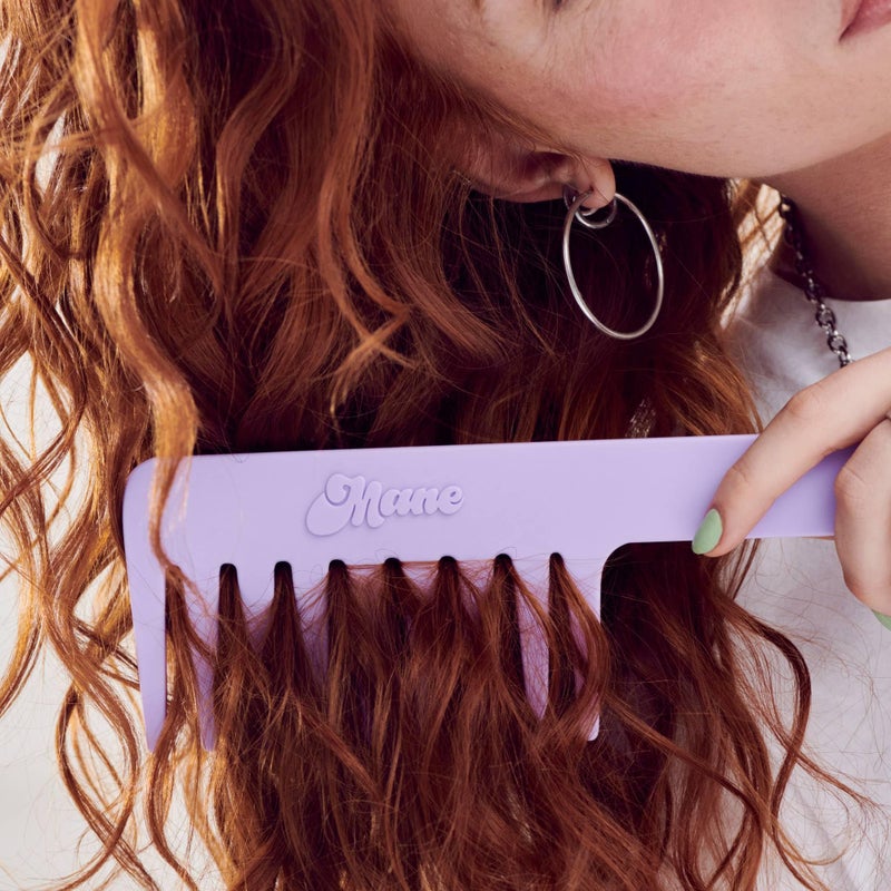 Mane Wide Tooth Comb - Detangling Comb Designed to Minimize Hair Breakage & Hair Loss - Suitable for All Hair Types & Textures - Use in Shower to Evenly Distribute Product - Image 3